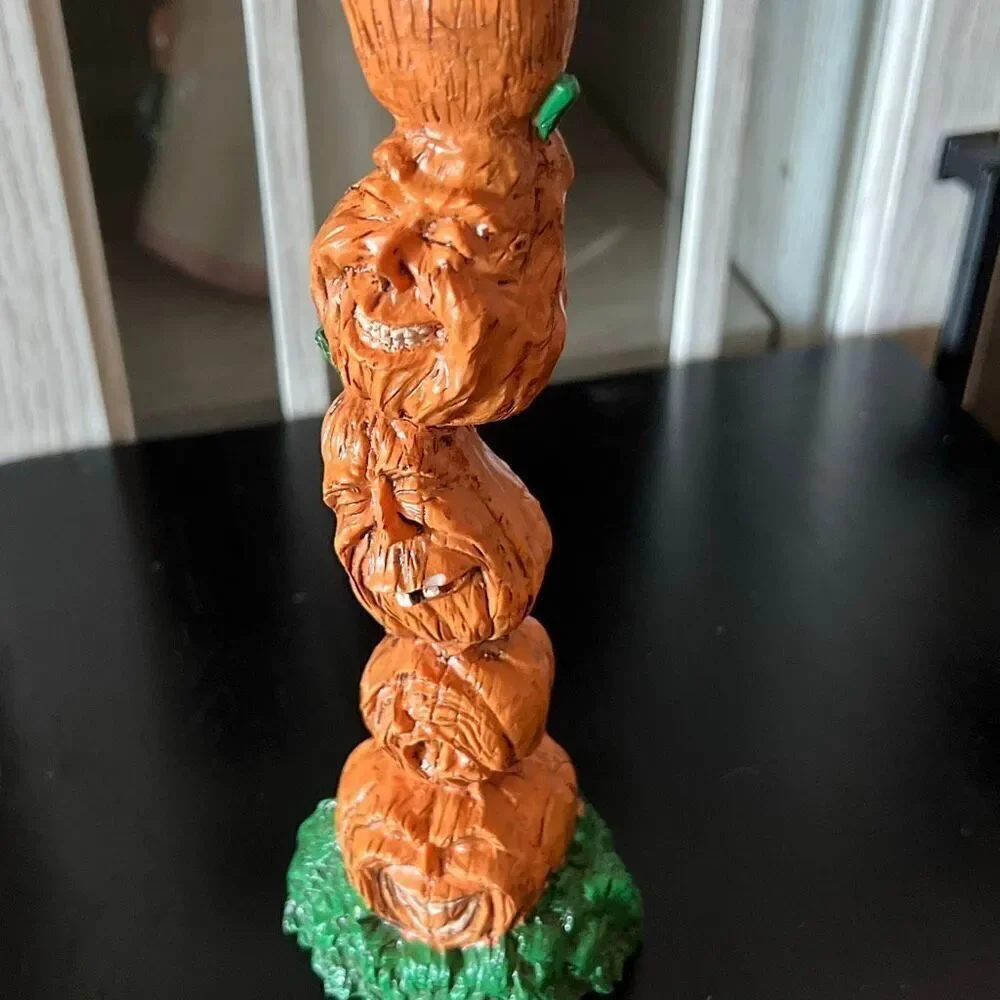 Pumpkin candle holder taper candle holder Halloween decor 8.5” pumpkin faces